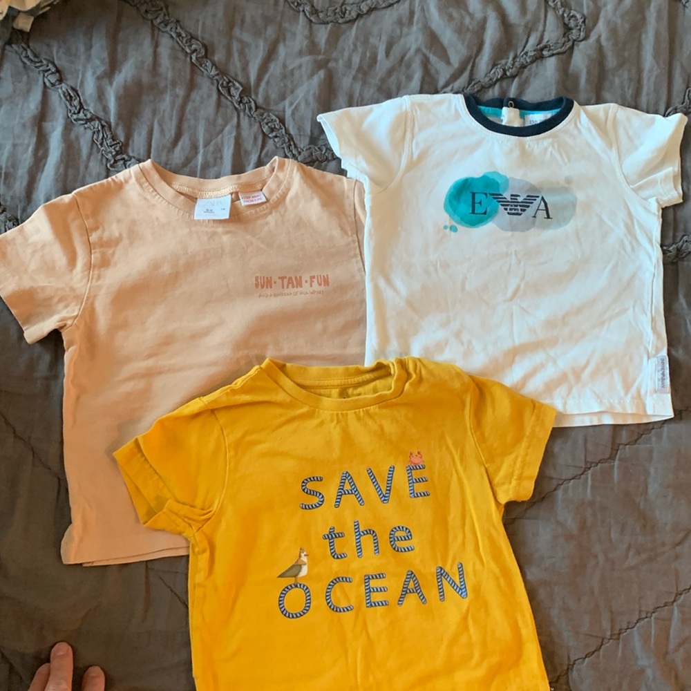 18 months tshirt bundle  emporio Armani / Zara / mayoral